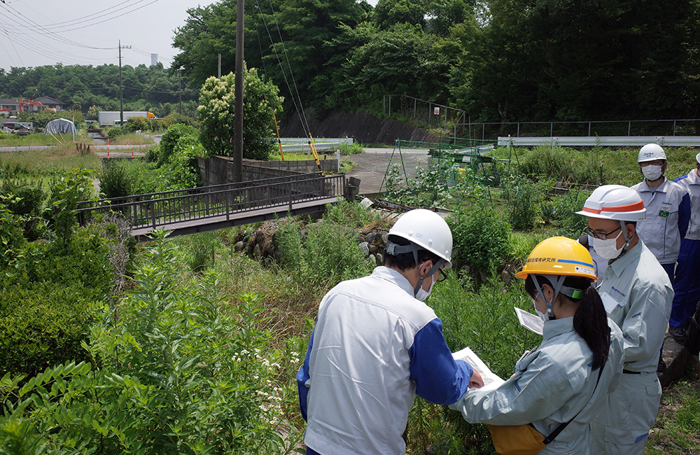 渋川工場の排水経路の確認